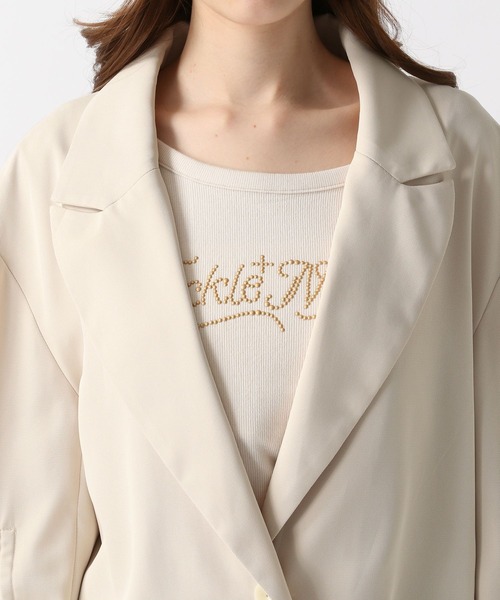 FOREVER 21(フォーエバー トゥエンティーワン)の「【2025SS】袖シャーリングラインジャケット(テーラードジャケット・レディース・グレー/ナチュラル・FREE)」の21枚目の写真