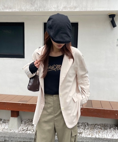 FOREVER 21(フォーエバー トゥエンティーワン)の「【2025SS】袖シャーリングラインジャケット(テーラードジャケット・レディース・グレー/ナチュラル・FREE)」の8枚目の写真