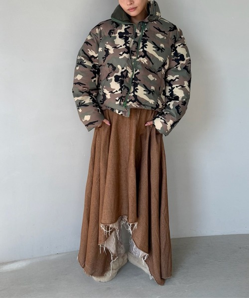 SANSeLF(サンセルフ)の「【SANSeLF】 カモフラージュショートダウンジャケット ドローコード クロップド丈 sanw25a007(ダウンジャケット/コート・レディース・カモフラージュ・FREE)」の13枚目の写真