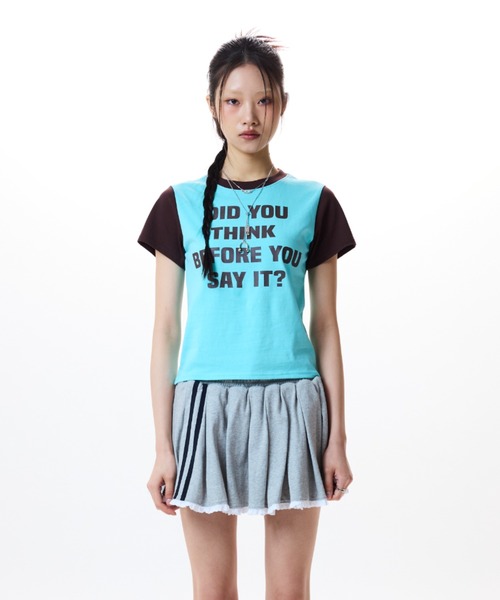 LUVISTRUE(ラヴイズトゥルー)の「IM DID YOU THINK TEE(Tシャツ/カットソー・レディース・オレンジ/ブルー/ホワイト/ブラック・FREE)」の5枚目の写真