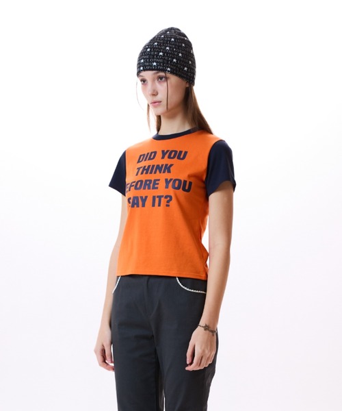 LUVISTRUE(ラヴイズトゥルー)の「IM DID YOU THINK TEE(Tシャツ/カットソー・レディース・オレンジ/ブルー/ホワイト/ブラック・FREE)」の11枚目の写真
