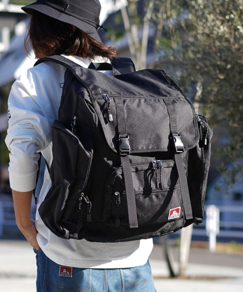 BEN DAVIS(ベンデイビス)の「《BEN DAVIS》EXPANSION CAMP DAYPACK/林間学校リュック(バックパック/リュック・メンズ・ブラック・FREE)」の11枚目の写真