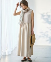 異素材ドッキングワンピース＜大きいサイズ有＞【Otona Purete】