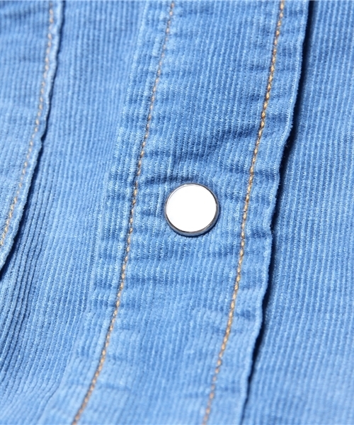 HYSTERIC GLAMOUR（ヒステリックグラマー）の「USED加工コーデュロイ 長袖ウエスタンSH（シャツ/ブラウス・メンズ・インディゴブルー/ダークインディゴブルー・MEDIUM/LARGE/SMALL）」の10枚目の写真