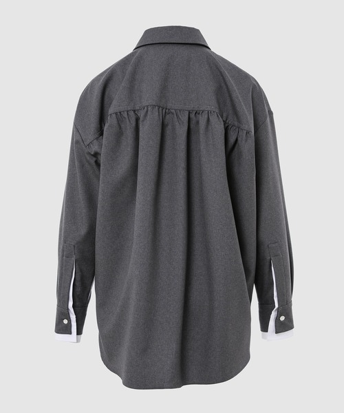 MARNI（マルニ）の「TROPICAL WOOL / ダブルカフシャツ（シャツ/ブラウス・レディース・グレー・36(S)/38(M)）」の2枚目の写真