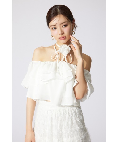 rienda(リエンダ)の「バルーンオフショルティアードブラウス 春服(シャツ/ブラウス・レディース・ホワイト/ブラック/ライトイエロー・FREE)」の10枚目の写真