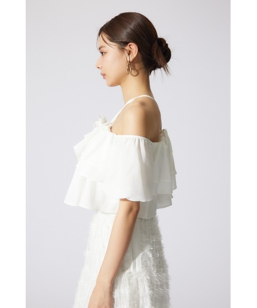 rienda(リエンダ)の「バルーンオフショルティアードブラウス 春服(シャツ/ブラウス・レディース・ホワイト/ブラック/ライトイエロー・FREE)」の12枚目の写真