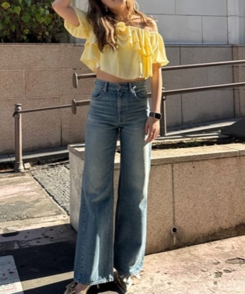 バルーンオフショルティアードブラウス 春服（シャツ/ブラウス