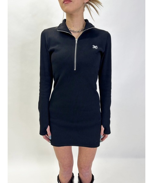 EGOIST（エゴイスト）の「ハーフZIPミニワンピースⅡ（ワンピース・レディース・グレー/ブラウン/ブラック・FREE）」の14枚目の写真