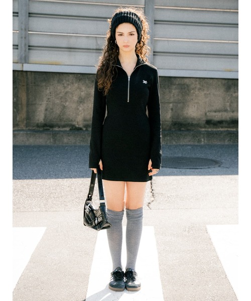 EGOIST（エゴイスト）の「ハーフZIPミニワンピースⅡ（ワンピース・レディース・グレー/ブラウン/ブラック・FREE）」の7枚目の写真