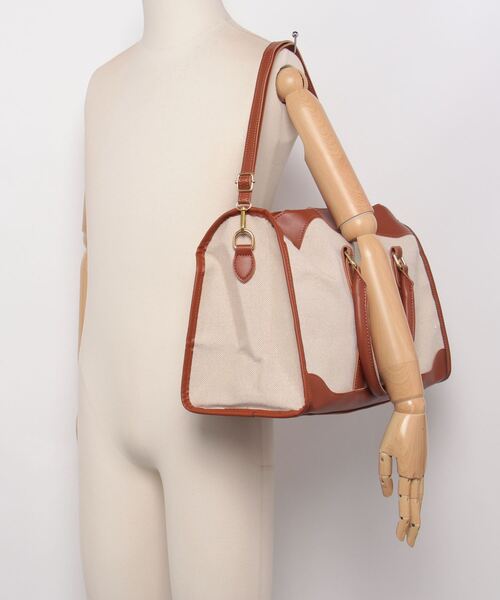 gossip！ロサンゼルス（ゴシップロサンゼルス）の「2WAY配色ボストンバッグ 多機能 大容量  ストラップ付  《通勤・通学に！》 Y2K（ボストンバッグ・レディース・ブラック/ブラウン・FREE）」の20枚目の写真