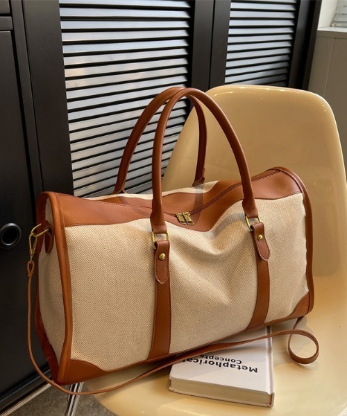 gossip！ロサンゼルス（ゴシップロサンゼルス）の「2WAY配色ボストンバッグ 多機能 大容量  ストラップ付  《通勤・通学に！》 Y2K（ボストンバッグ・レディース・ブラック/ブラウン・FREE）」の13枚目の写真