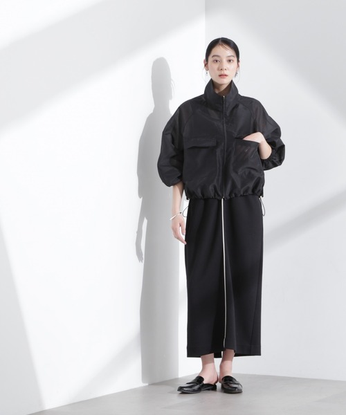 NANO universe(ナノユニバース)の「スパンオーガンジーブルゾン(ブルゾン・レディース・ブラック/グリーン/ホワイト・FREE)」の21枚目の写真