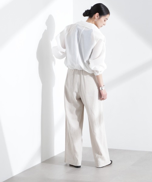 NANO universe(ナノユニバース)の「スパンオーガンジーブルゾン(ブルゾン・レディース・ブラック/グリーン/ホワイト・FREE)」の10枚目の写真