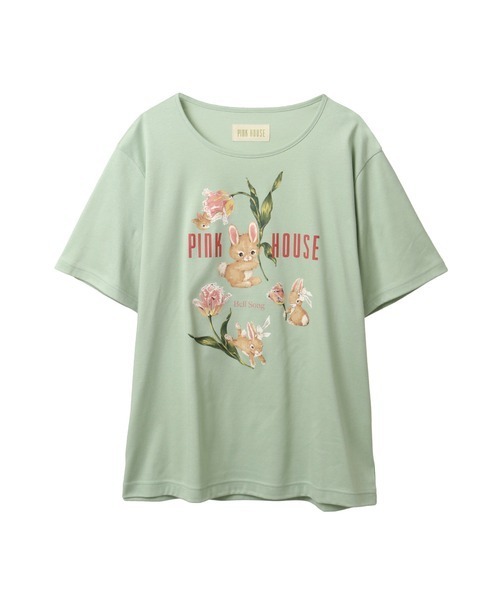 PINK HOUSE - ピンクハウス　Tシャツ セール】チューリップうさぎプリントカットソー（Tシャツ