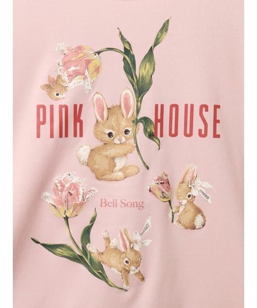 PINKHOUSE ピンクハウス チューリップうさぎ カットソー Tシャツ セール】チューリップうさぎプリントカットソー(Tシャツ