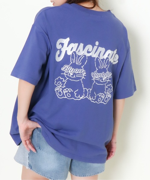 セール】《ゆるロゴ×うさぎ刺しゅう》ルーズシルエットT／ユニ