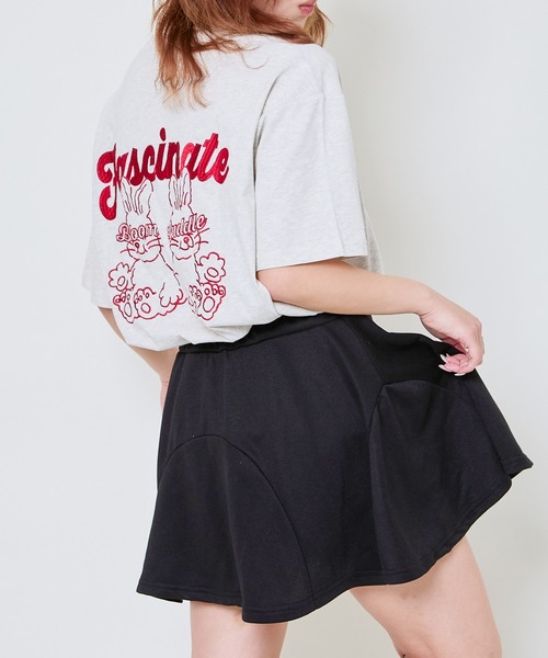 GORGE(ゴージ)の「《ゆるロゴ×うさぎ刺しゅう》ルーズシルエットT/ユニセックスOK(Tシャツ/カットソー・レディース・オフホワイト/スミクロ/オートミール/ボルドー/ブルー/ブラウン・F)」の14枚目の写真