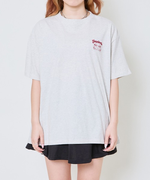 GORGE(ゴージ)の「《ゆるロゴ×うさぎ刺しゅう》ルーズシルエットT/ユニセックスOK(Tシャツ/カットソー・レディース・オフホワイト/スミクロ/オートミール/ボルドー/ブルー/ブラウン・F)」の20枚目の写真