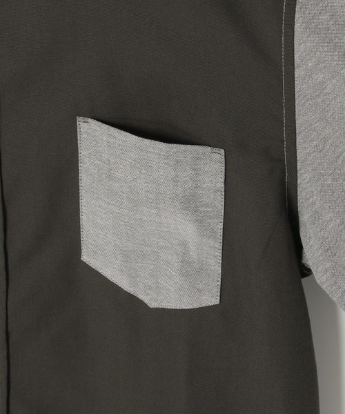 ikka(イッカ)の「7分袖オックスブロックスチェック切り替えシャツ(シャツ/ブラウス・メンズ・グレー/ネイビー/ホワイト・S/M/L/XL)」の11枚目の写真