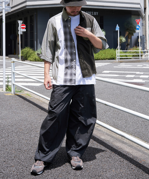 ikka(イッカ)の「7分袖オックスブロックスチェック切り替えシャツ(シャツ/ブラウス・メンズ・グレー/ネイビー/ホワイト・S/M/L/XL)」の20枚目の写真