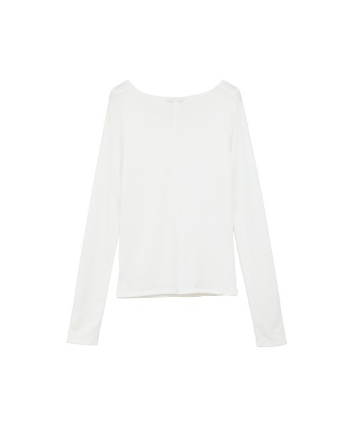 DEEP NECK LADY TOPS サイズ1 セール】DEEP NECK LADY TOPS（Tシャツ/カットソー）｜CLANE