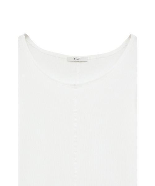 CLANE(クラネ)の「DEEP NECK LADY TOPS(Tシャツ/カットソー・レディース・ベージュ/ホワイト・2/1)」の17枚目の写真
