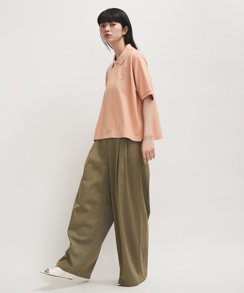 LACOSTE（ラコステ）の「【LACOSTE for ADAM ET ROPE'】別注Classic Polo（ポロシャツ・レディース・チャコールグレー/ピンク系その他2・36）」の22枚目の写真