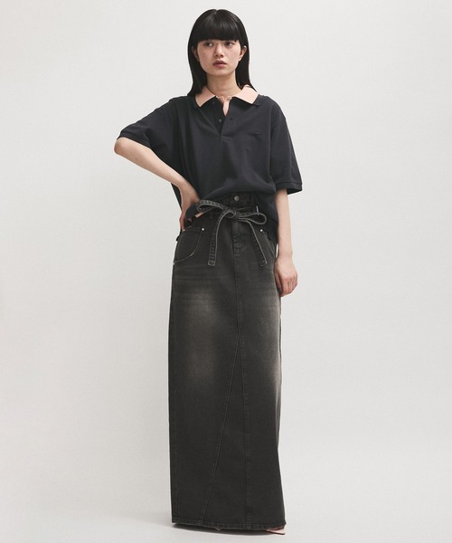 LACOSTE（ラコステ）の「【LACOSTE for ADAM ET ROPE'】別注Classic Polo（ポロシャツ・レディース・チャコールグレー/ピンク系その他2・36）」の21枚目の写真