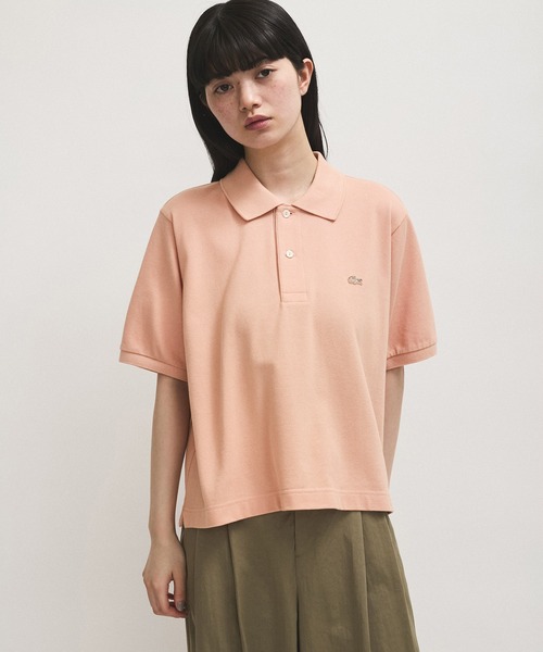 LACOSTE（ラコステ）の「【LACOSTE for ADAM ET ROPE'】別注Classic Polo（ポロシャツ・レディース・チャコールグレー/ピンク系その他2・36）」の19枚目の写真