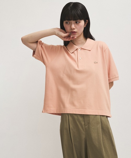 LACOSTE（ラコステ）の「【LACOSTE for ADAM ET ROPE'】別注Classic Polo（ポロシャツ・レディース・チャコールグレー/ピンク系その他2・36）」の18枚目の写真