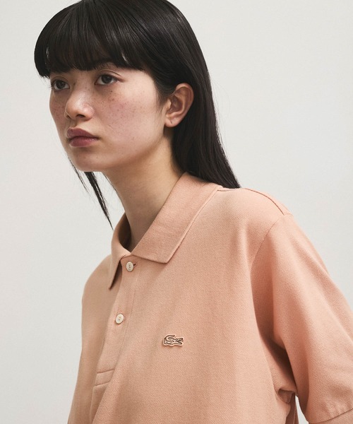 LACOSTE（ラコステ）の「【LACOSTE for ADAM ET ROPE'】別注Classic Polo（ポロシャツ・レディース・チャコールグレー/ピンク系その他2・36）」の17枚目の写真