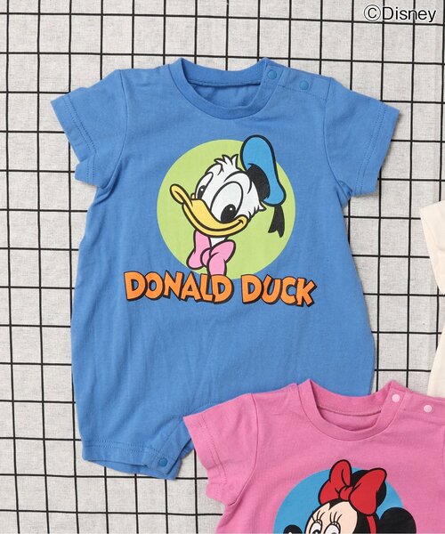 Disney(ディズニー)の「【リンク】ディズニーキャラクター/ロンパス(ロンパース・キッズ・ピンク/ブルー/アイボリー・70/80)」の1枚目の写真