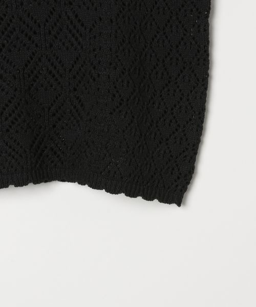 JEANASIS（ジーナシス）の「コットンリネンクロシェキャミソール/491057（キャミソール・レディース・ライトグリーン/ブラック/オフホワイト・FREE）」の7枚目の写真