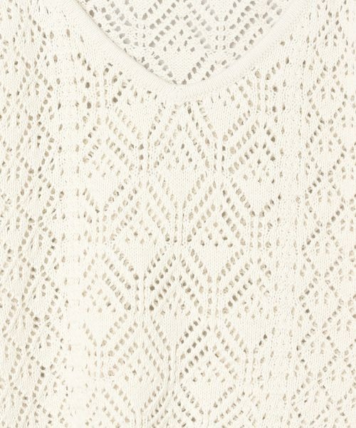 JEANASIS（ジーナシス）の「コットンリネンクロシェキャミソール/491057（キャミソール・レディース・ライトグリーン/ブラック/オフホワイト・FREE）」の10枚目の写真