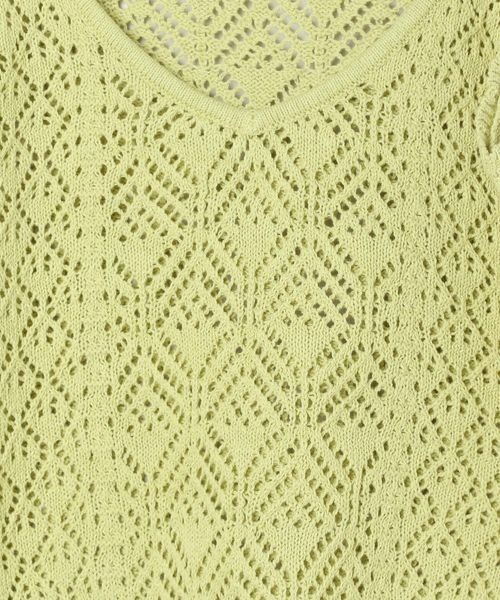 JEANASIS（ジーナシス）の「コットンリネンクロシェキャミソール/491057（キャミソール・レディース・ライトグリーン/ブラック/オフホワイト・FREE）」の11枚目の写真