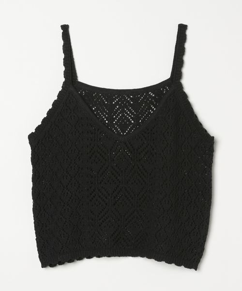 JEANASIS（ジーナシス）の「コットンリネンクロシェキャミソール/491057（キャミソール・レディース・ライトグリーン/ブラック/オフホワイト・FREE）」の13枚目の写真