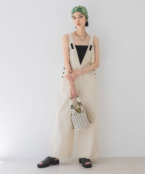 JEANASIS（ジーナシス）の「コットンリネンクロシェキャミソール/491057（キャミソール・レディース・ライトグリーン/ブラック/オフホワイト・FREE）」の12枚目の写真