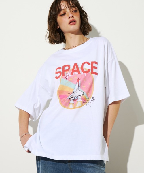 Unitage(ユニテージ)の「SPACEプリントTEE(Tシャツ/カットソー・レディース・ホワイト/グレー/イエロー・FREE)」の11枚目の写真