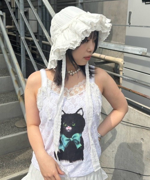 キャンディストリッパー　ハット　黒 中古・古着通販】Candy Stripper (キャンディーストリッパー