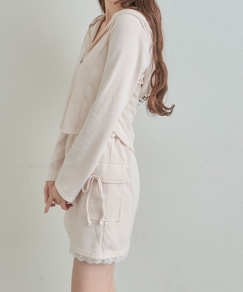 OLIVE des OLIVE（オリーブデオリーブ）の「USED加工風セットアップ（ワンピース・レディース・ピンク/カーキ/スミクロ・FREE）」の7枚目の写真