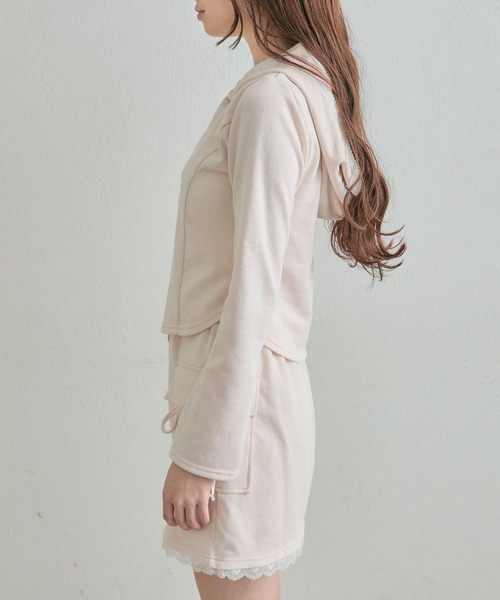 OLIVE des OLIVE（オリーブデオリーブ）の「USED加工風セットアップ（ワンピース・レディース・ピンク/カーキ/スミクロ・FREE）」の12枚目の写真