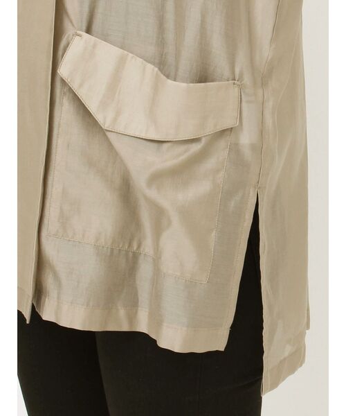 MURUA（ムルーア）の「シアージャケット（テーラードジャケット・レディース・ベージュ/ブラック/ライトグリーン・FREE）」の8枚目の写真
