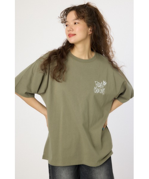RODEO CROWNS WIDE BOWL（ロデオクラウンズワイドボウル）の「BRIDGE BEAR LOGO Tシャツ（Tシャツ/カットソー・レディース・ホワイト/ブラック/ピンク/カーキ・MEDIUM/LARGE）」の3枚目の写真