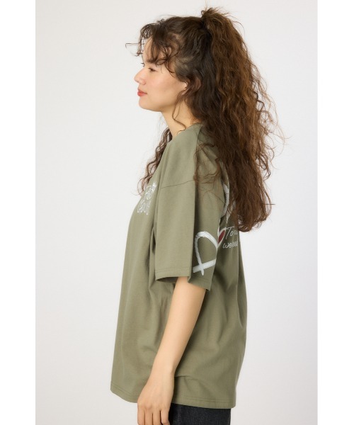 RODEO CROWNS WIDE BOWL（ロデオクラウンズワイドボウル）の「BRIDGE BEAR LOGO Tシャツ（Tシャツ/カットソー・レディース・ホワイト/ブラック/ピンク/カーキ・MEDIUM/LARGE）」の6枚目の写真