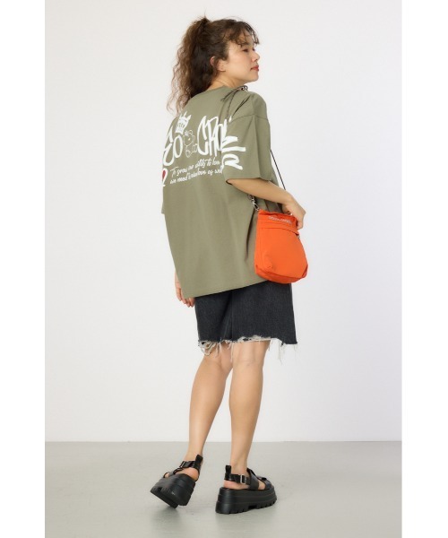 RODEO CROWNS WIDE BOWL（ロデオクラウンズワイドボウル）の「BRIDGE BEAR LOGO Tシャツ（Tシャツ/カットソー・レディース・ホワイト/ブラック/ピンク/カーキ・MEDIUM/LARGE）」の10枚目の写真