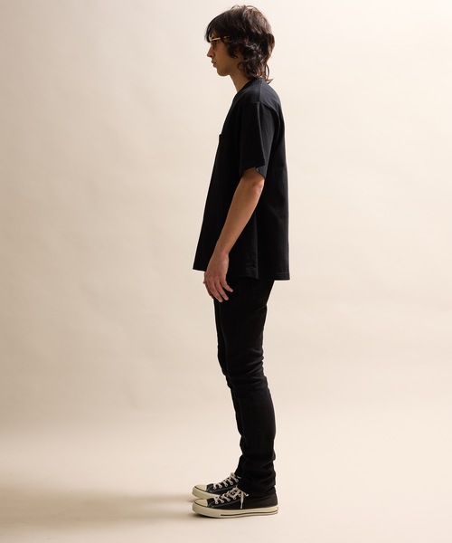 NUMBER (N)INE(ナンバーナイン)の「BASIC HEM PRINTED POCKET T-SHIRT / ベーシック ワンポイント ロゴプリント ポケット Tシャツ(Tシャツ/カットソー・メンズ・グレー/ブラック/ホワイト・M/L/XL)」の12枚目の写真