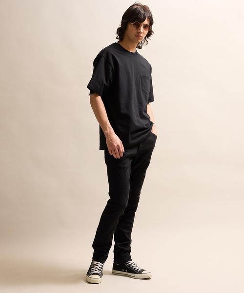 NUMBER (N)INE(ナンバーナイン)の「BASIC HEM PRINTED POCKET T-SHIRT / ベーシック ワンポイント ロゴプリント ポケット Tシャツ(Tシャツ/カットソー・メンズ・グレー/ブラック/ホワイト・M/L/XL)」の6枚目の写真