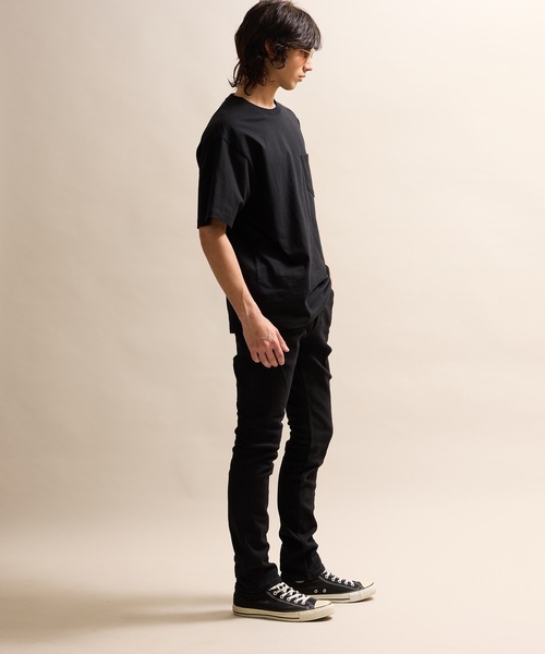 NUMBER (N)INE(ナンバーナイン)の「BASIC HEM PRINTED POCKET T-SHIRT / ベーシック ワンポイント ロゴプリント ポケット Tシャツ(Tシャツ/カットソー・メンズ・グレー/ブラック/ホワイト・M/L/XL)」の8枚目の写真
