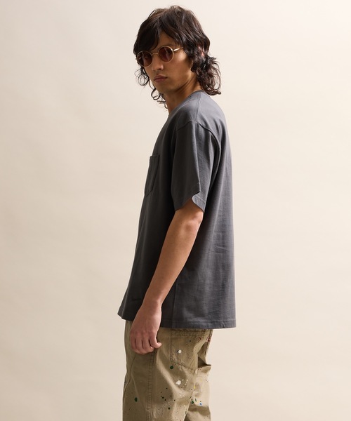 NUMBER (N)INE(ナンバーナイン)の「BASIC HEM PRINTED POCKET T-SHIRT / ベーシック ワンポイント ロゴプリント ポケット Tシャツ(Tシャツ/カットソー・メンズ・グレー/ブラック/ホワイト・M/L/XL)」の14枚目の写真
